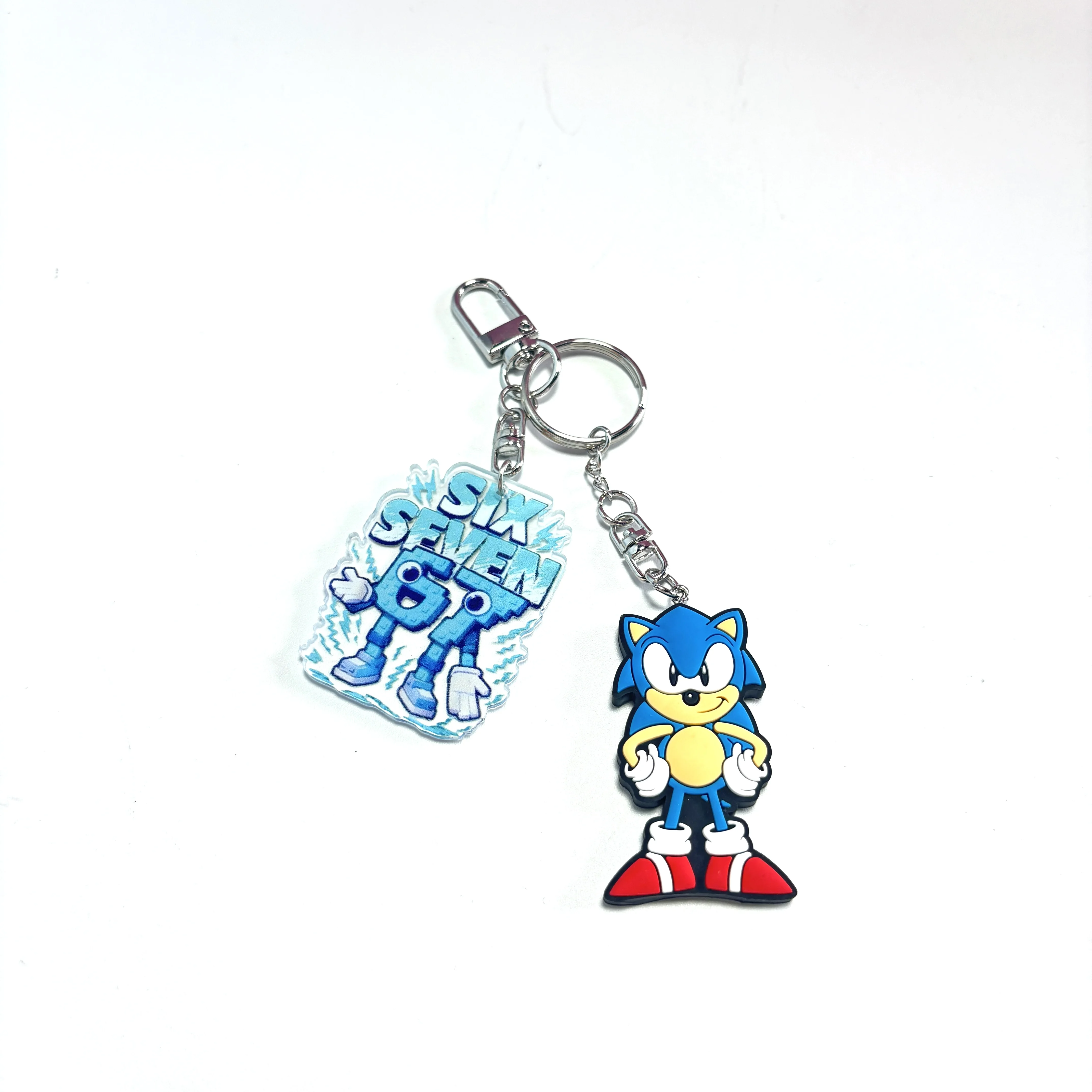 

Набор брелоков Sonic & Shadow с акриловым шармом Numberblocks, из ПВХ и акрила, идеально подходит для украшения сумок и для любителей игр.