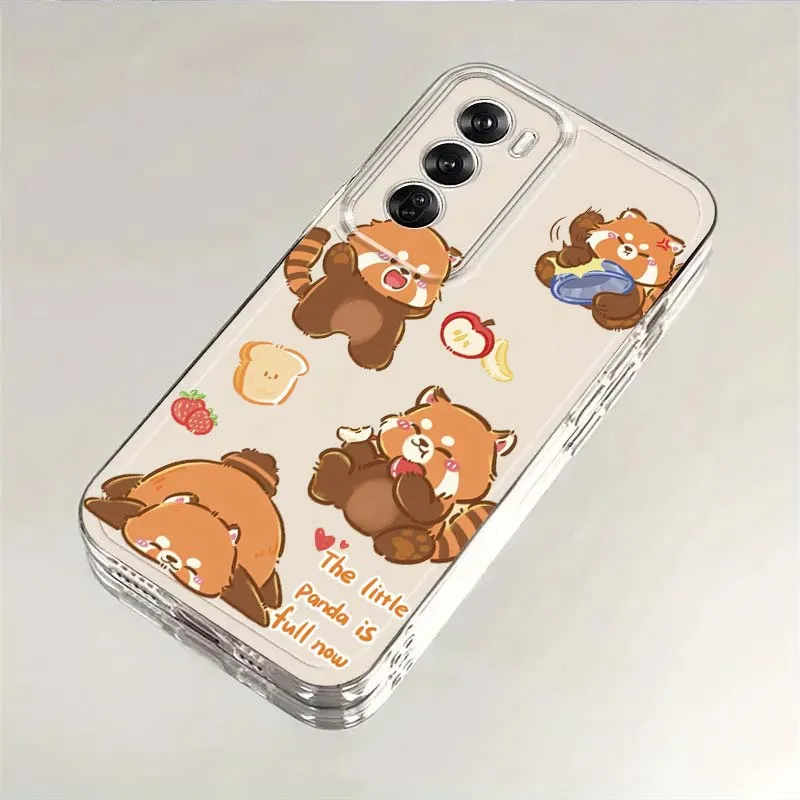 Cat Cute Dog Cartoon For OPPO A11 A16 A55 A56 A57 A72 A52 A73 A74 A54 A76 A78 Find X5 X6 X7 Ultra Pro 5G Transparent Phone Case view 3