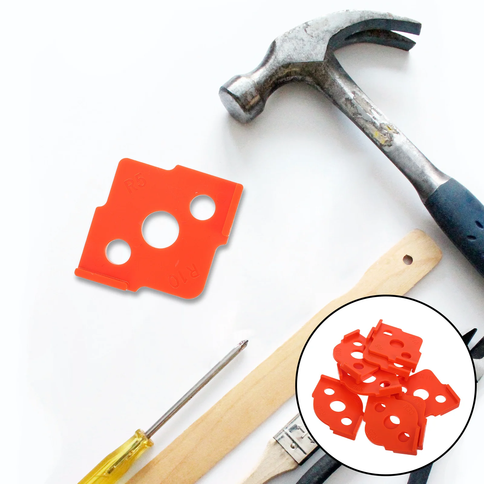 

8Pcs Half Round Woodworking Router Corner Radius Templates Jig for Precise Rounded Corner Trimming Router Template