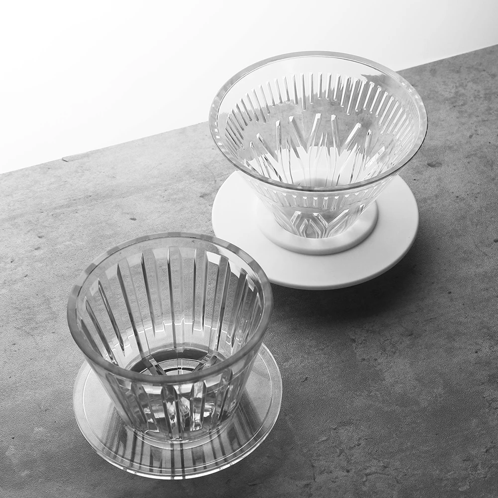 Coffee Filter Cup for Pour Over Method Thickened Resin Construction 13x13x11cm Transparent Dripper for Consistent Brew