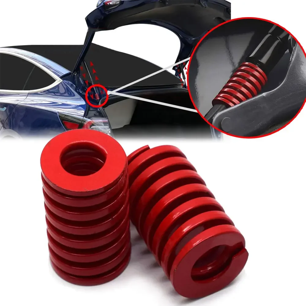 2pcs Red Die Springs Tailgate Strut Support Lift Bars for Tesla Model 3 2017-2020 Rear Trunk Car Accessories