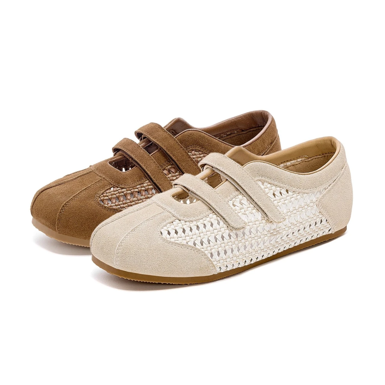 

Breathable Me Women's Summer 2025 New Knitted Mary Jane Sports Oes Dequn White Sneakers Comfortable Casual Oes