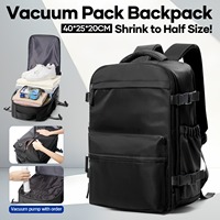 Vacuum backpack with pump for travel, air compression vacuum system, boarding, carry on luggage, and strong sealed airbags for t