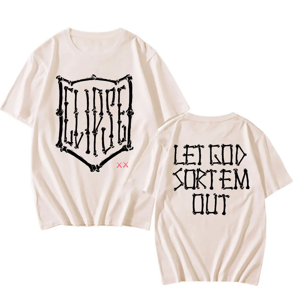 دع الله فرز Em خارج تي شيرت كليبس الهيب هوب مجموعة الطباعة بلايز موضة للجنسين الشارع الشهير الصيف قمصان قصيرة الأكمام تي شيرت الذكور