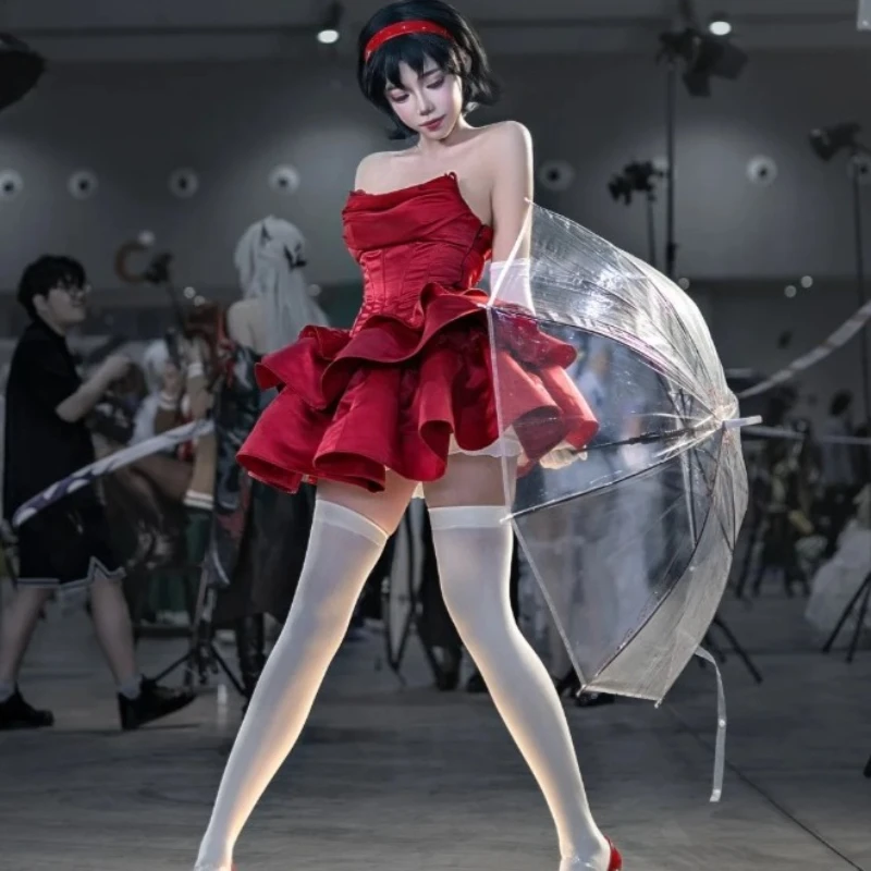 1997 PERFECT BLUE Cosplay Costumee Horror Japanese Manga Film Mima Kirigoe Red Dress Outfits 1997 PERFECT BLUE Cosplay Costumee Horror Japanese Manga Film Mima Kirigoe Red Dress Outfits