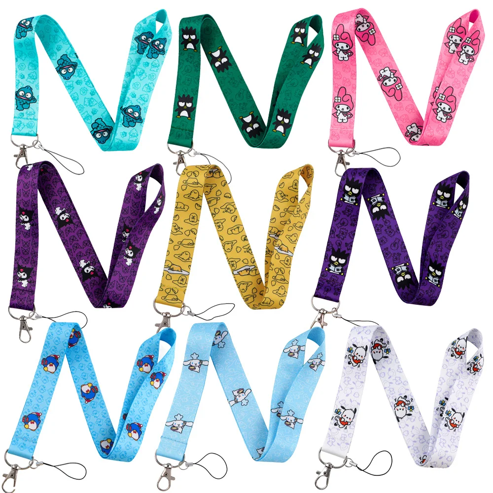 

Милый мультяшный ремешок с желтыми собаками для ключей, шейный ремешок, держатель для бейджа, женский брелок для ключей, подвесная веревка, брелоки, аксессуары