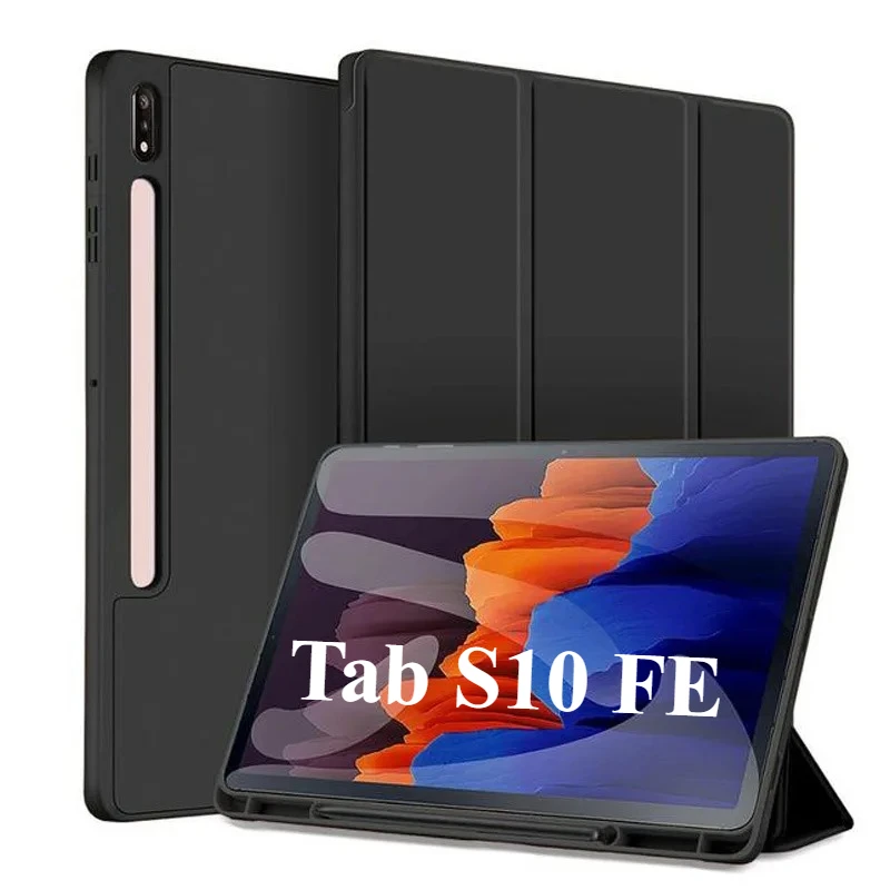 

Для Samsung Galaxy S10 FE 10,9 "2023 тройной магнитный чехол для планшета из искусственной кожи Funda для Galaxy S10 FE с чехлом-держателем для ручки