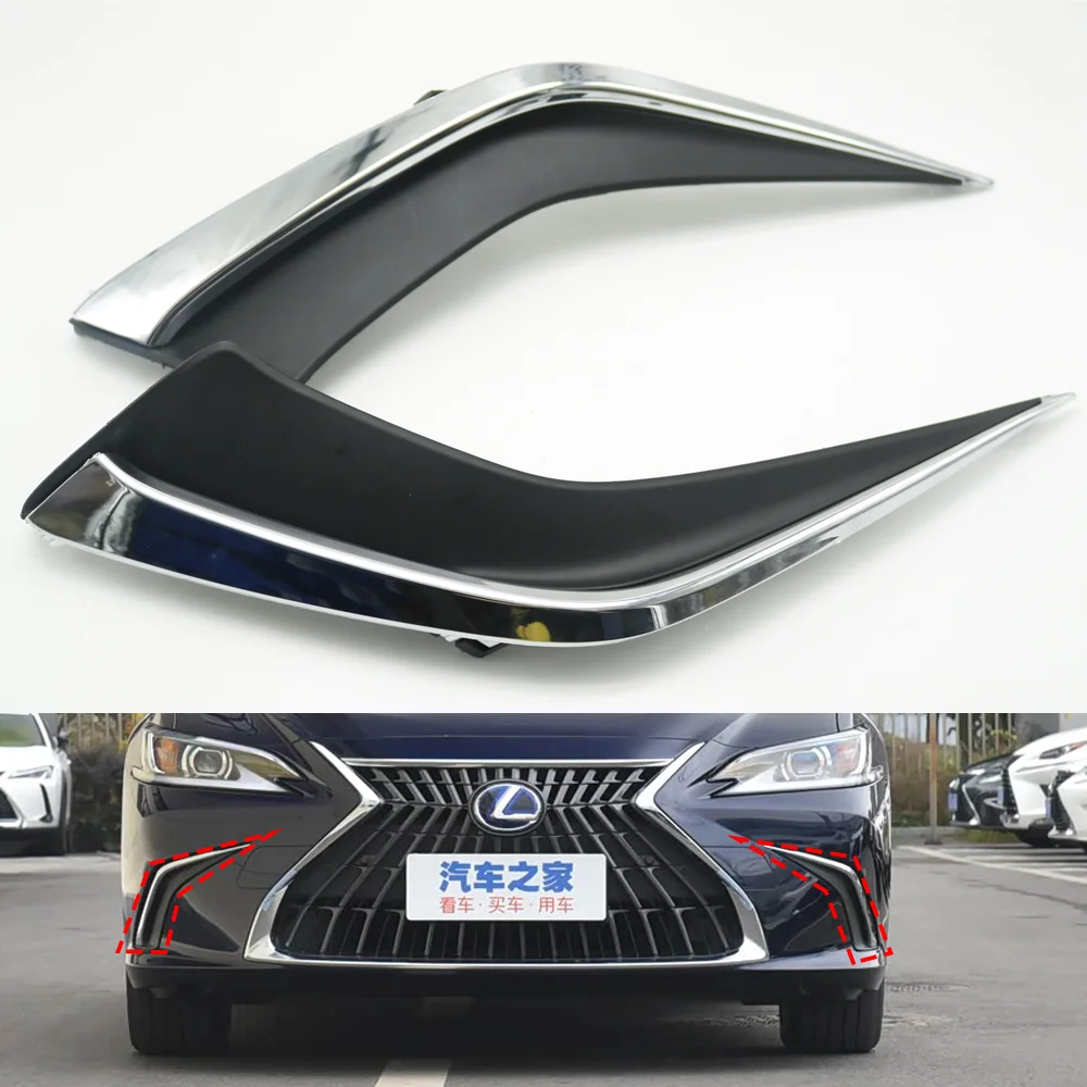 

Front Left Right Bumper Fog Light Bezel Frame Molding Trim Strip For Lexus ES ES200 ES250 ES300 ES300H ES350 VII XZ10 2018-24