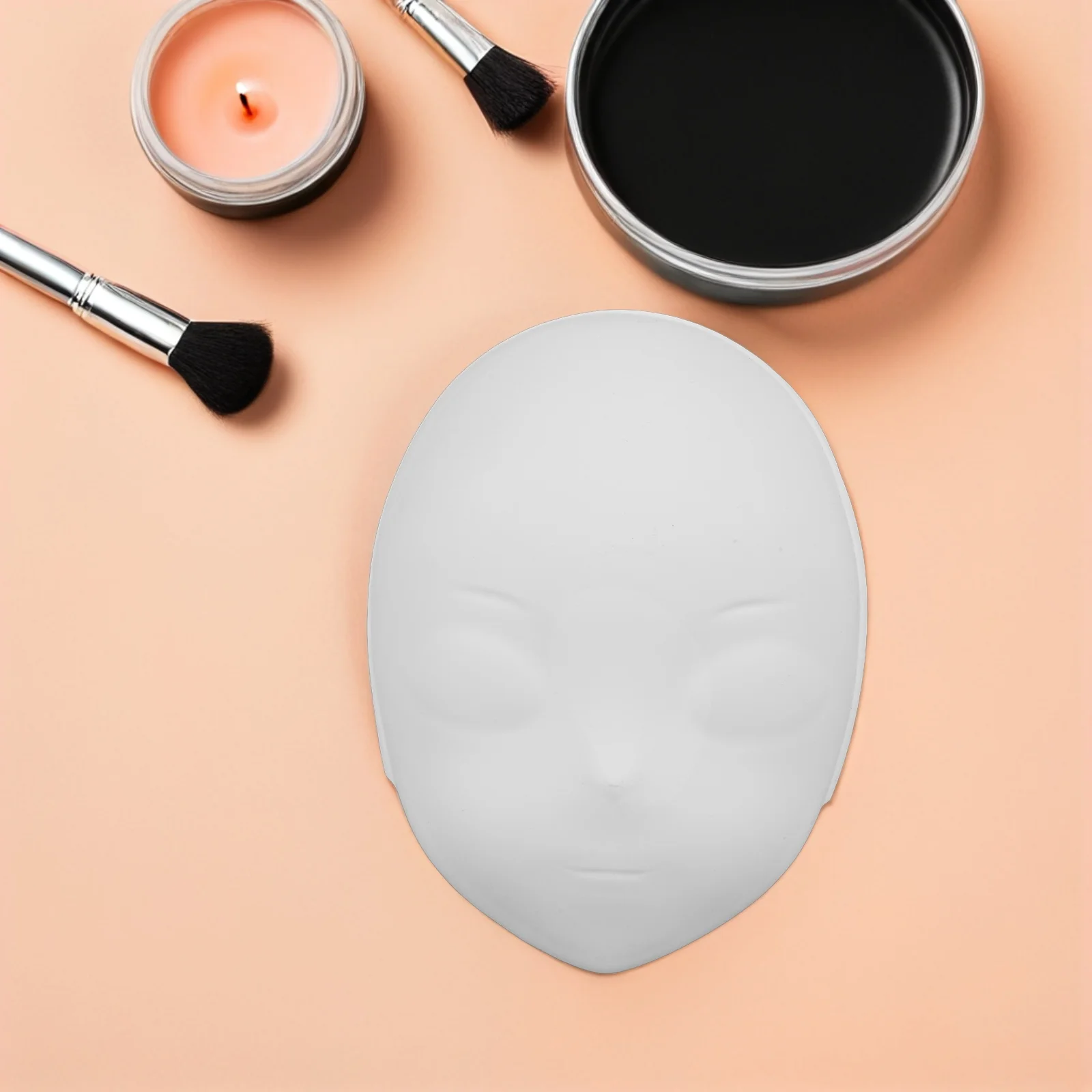 4 ชิ้นหน้ากากเปล่าหน้ากากวาดด้วยมือชุดตกแต่งใบหน้าเต็มรูปแบบวาดเพื่อตกแต่งแต่งหน้าอุปกรณ์ประกอบฉากเครื่องแต่งกายสีขาว