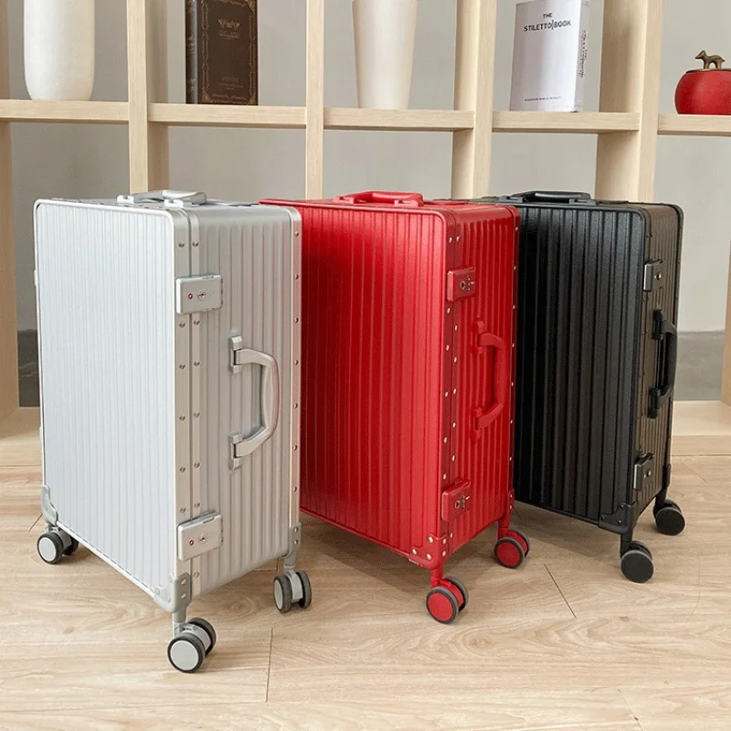 Luggage rolling durable women men case box silent universal wheel high aesthetic and fashionable suitcase travel 20-24-28 inches