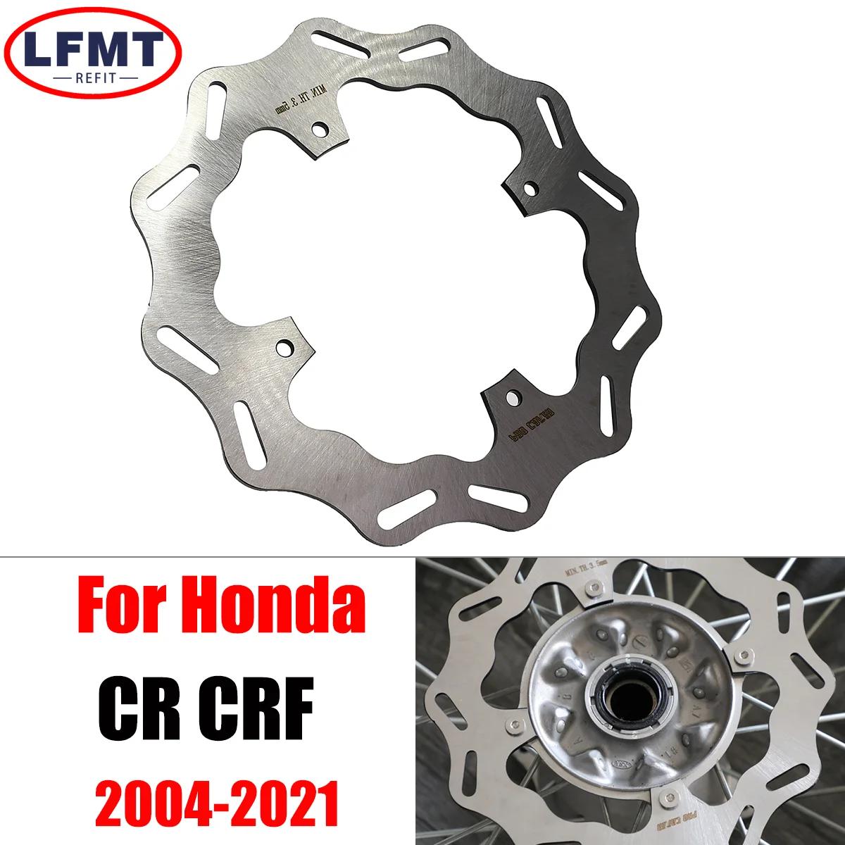 

Motorcycle 240mm Front Rear Brake Disc Rotor For Honda CRF450X CRF250X 2004-2021 CRF450R CRF250R 2002-2021 CRF450RX CRF250RX