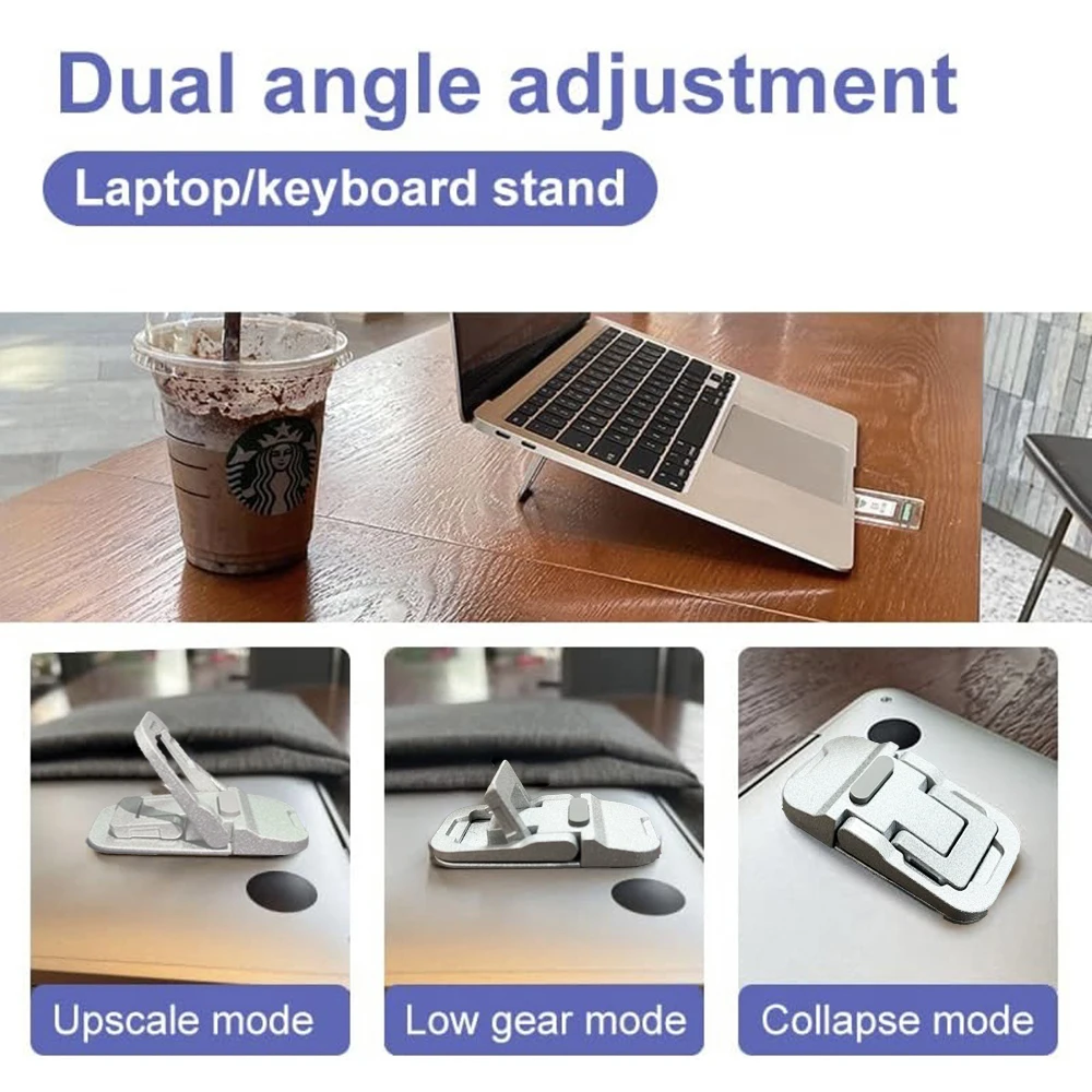 Mini Tragbare Beine Laptop Ständer Für Computer Tastatur Halter Laptop Steht Für Macbook Huawei Xiaomi Notebook Aluminium Unterstützung – Detail 3