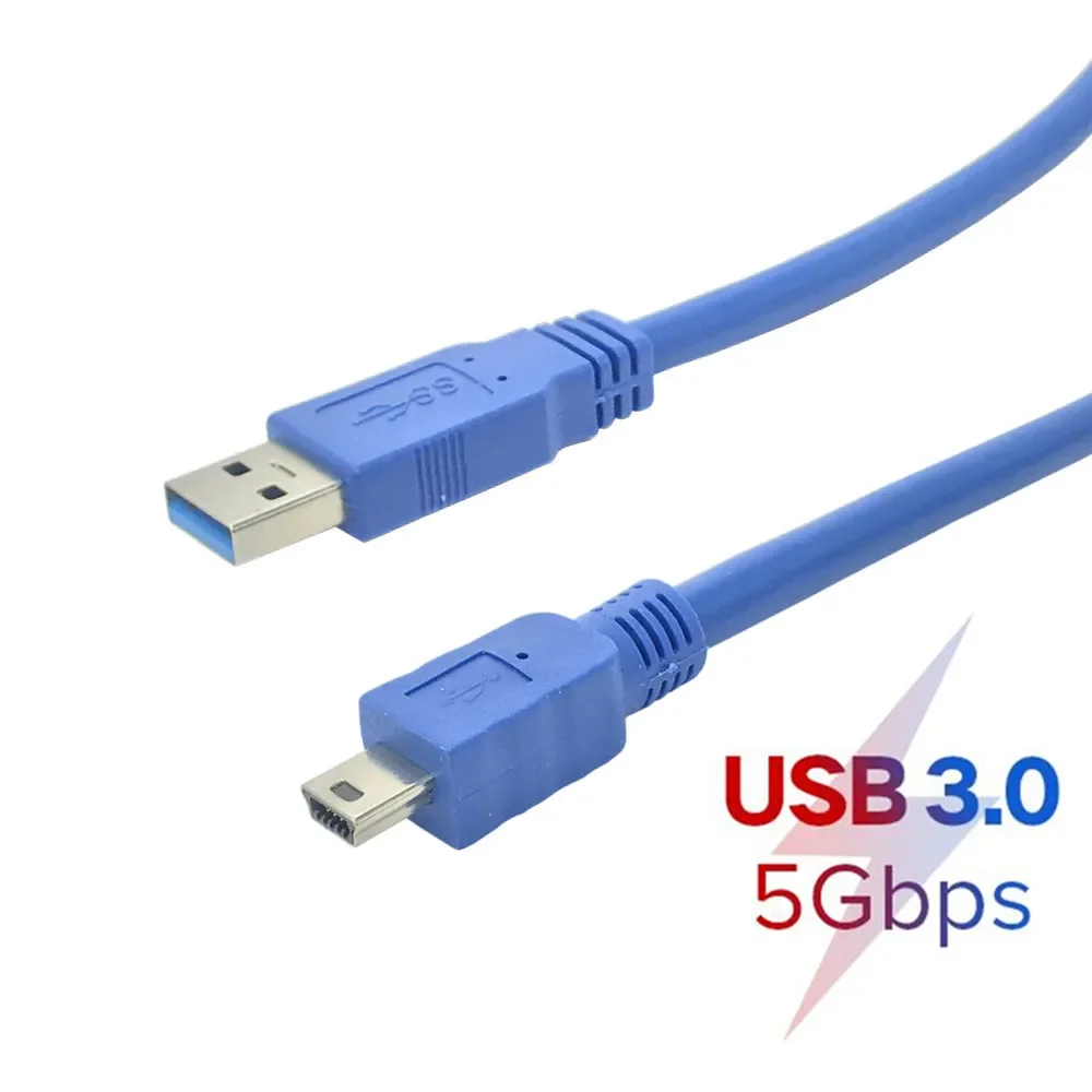 10FT USB 3.0 A męski do Mini 10-pinowy przedłużacz B do tabletów kamery HUB HDD Złącze 1.5M 3M 5M