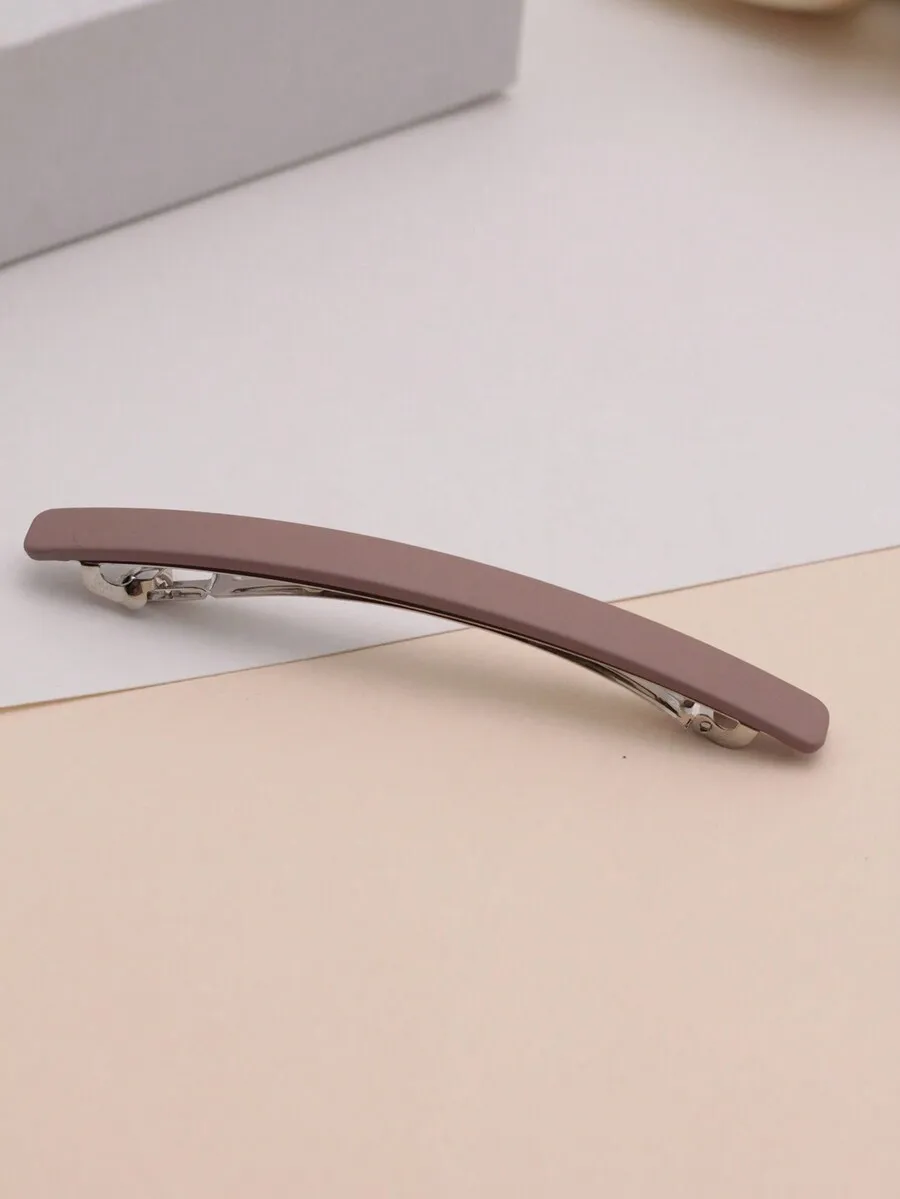 

Matte Acrylic Large Minimalist Single-Prong Hair Clip For Women Solid Color Flat Claw Hair Accessory