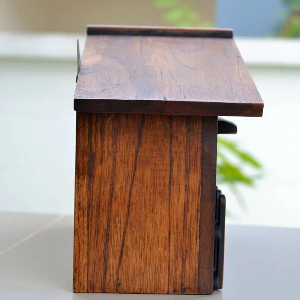 

Wooden Mailbox Villa Suggestion Box Hallway Wall Mounted Large Capacity Vintage Design Practical Home Office