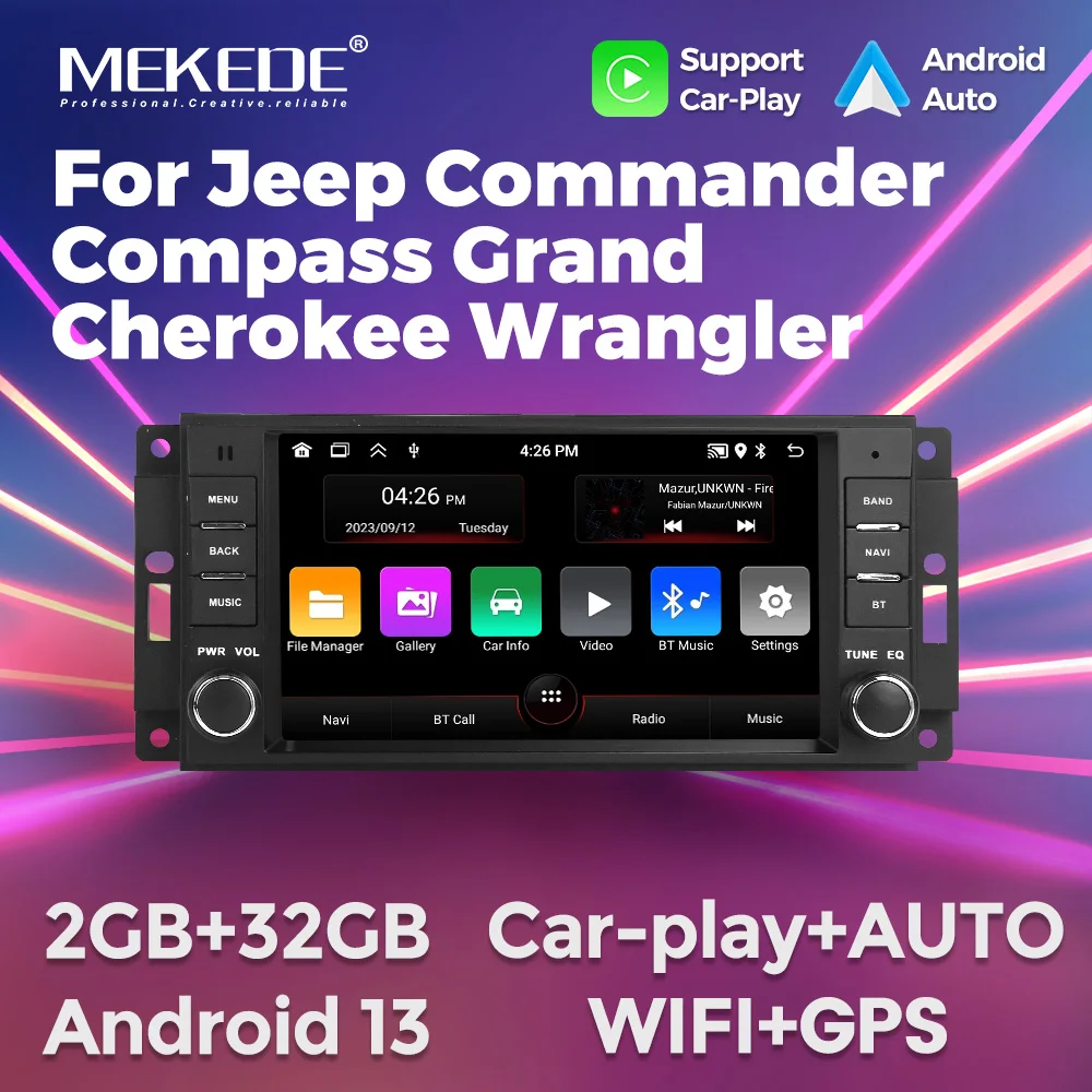 MEKEDE Android Smart System Carplay For Jeep Cherokee Stereo Dodge 300C Chrysler Compass Wrangler 2006 - 2016 Car Stereo Radio