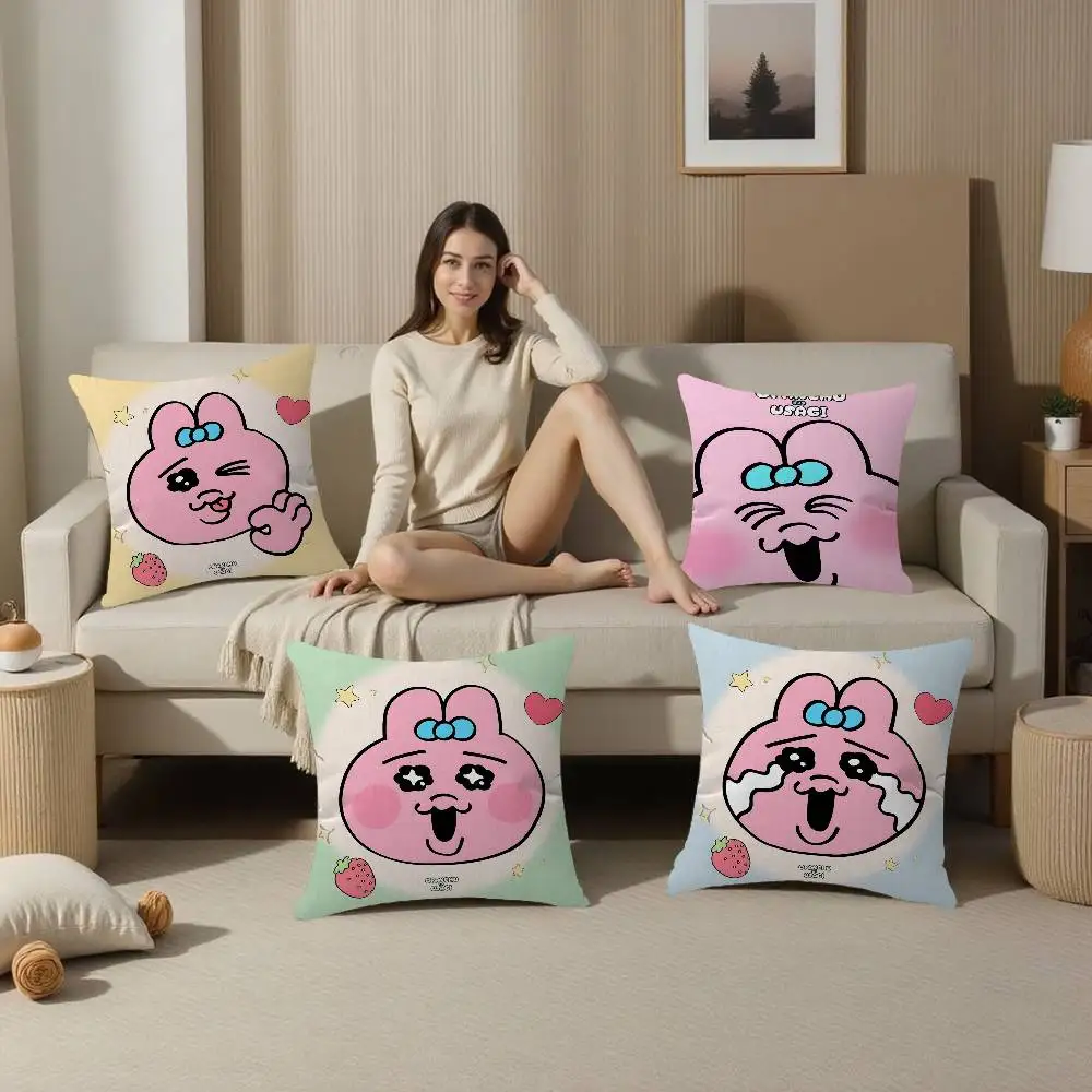 Cute O-Opanchu U-Usagi Pillow Cover Sofa Cushion Cover Home Room Decoration Children Gift