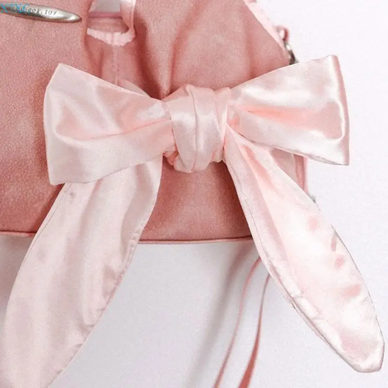 

X7XC Women Bag Bows Crossbody Bag Korean Styles Crossbody Bag Large Capacity Shoulder Bag Top Handle Handbag Armpit Bag