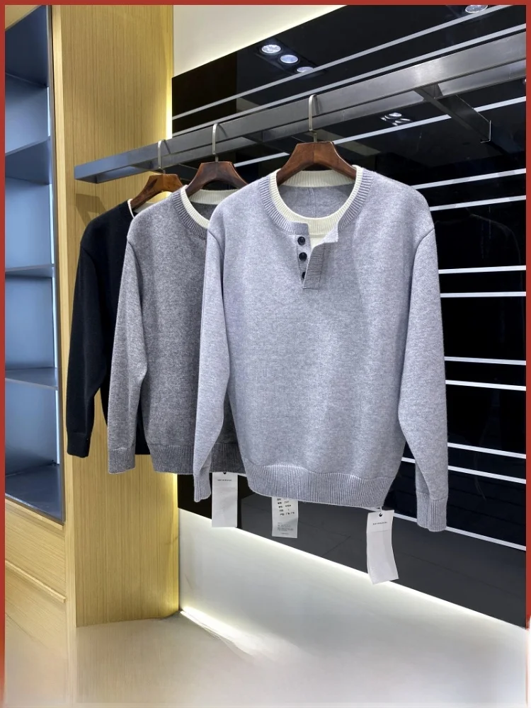 

Осень-зима мужской модный теплый удобный вязаный свитер универсальный повседневный свитер из мягкого полиэфирного волокна Urban Sle