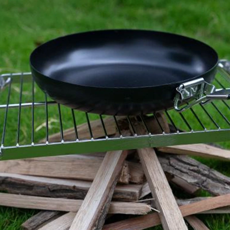 Outdoor BBQ Stove Table Cooking Grate Camping Outdoor Campfire Foldable Picnics Travel Food Grill Backpacking Table