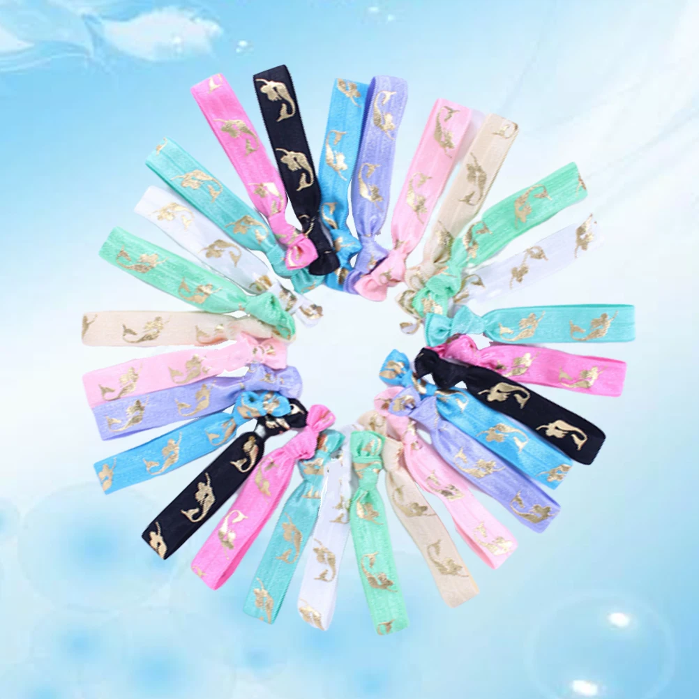 

42 Pcs Elastic Hair Band Ties for Little Girls Favors Seamless Bulk Scrunchie Accessories Bands Accessory No Crease Headband