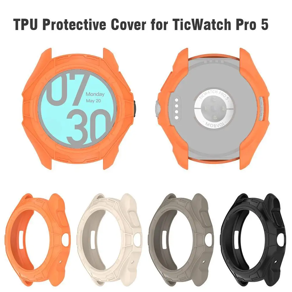 

Защитный чехол из ТПУ для TicWatch Pro 5, мягкий силиконовый бампер, аксессуары для TicWatch 5 Pro, защитный чехол для телефона