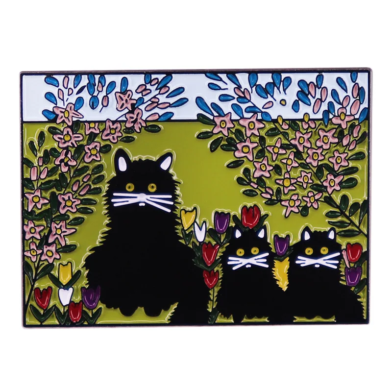 Black Cat Enamel Brooch Cute and Mysterious Black Cat Pin Stylish Gift of Jewellery for Children and An Accessory for Backpacks 5