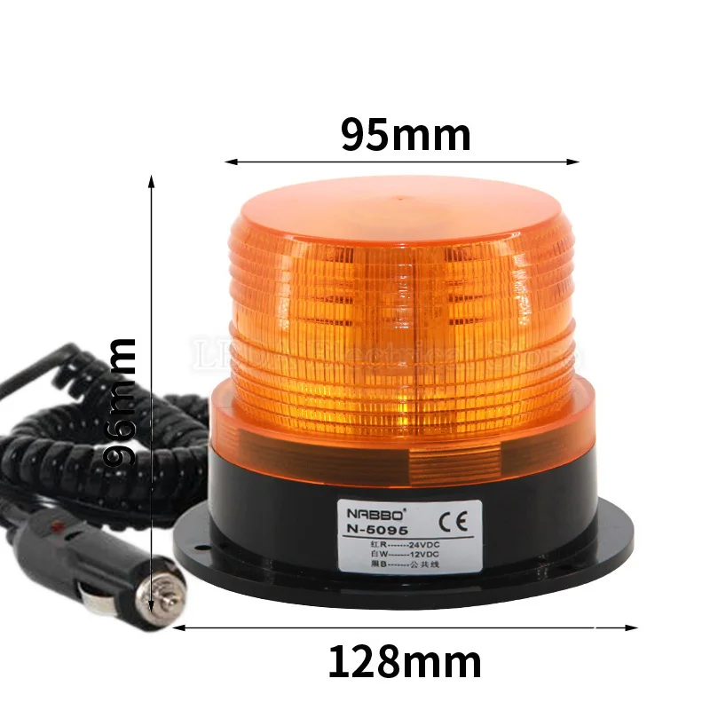 Warning light N-5095 12V/24VDC With Cigar Lighter Signal Rolling LED Flashing Emergency Lights Beacon Lamp With Magnetic Mounted