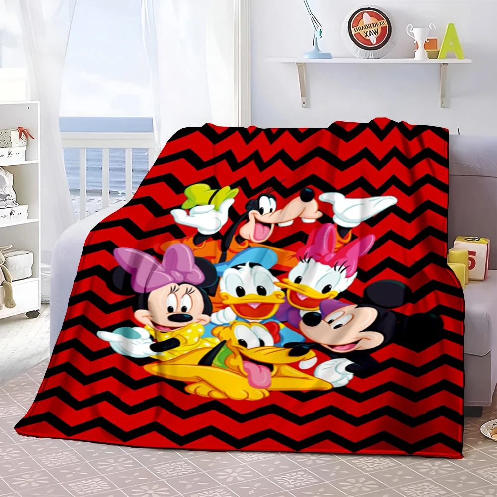 TureMouse-Couverture imprimée mignonne pour enfants, couette douce, couverture de sieste en peluche épaisse, cadeau de pique-niques, voyage, travail, salon, chambre à coucher