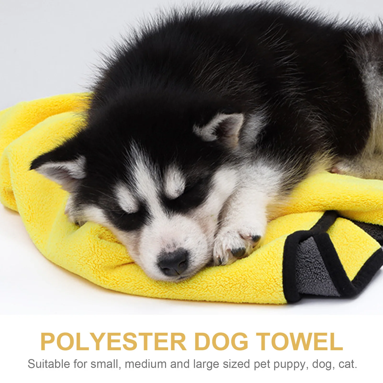 

1Pcs Polyester Pet Bath Towel Fast Dry Strong Water Adsorption Comfortable Skin-Friendly High Tenacity Easy Clean S