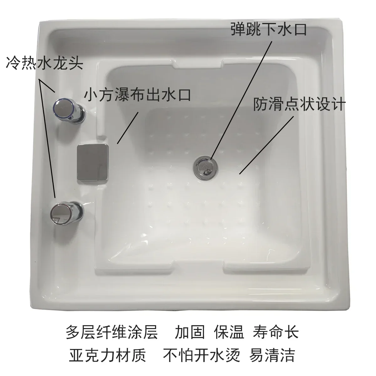 Applicable to  Embedded Insulated Foot Bathtub, Foot Wash Basin, Nail Salon, Foot Therapy Shop, Marble Sauna, Commercial U