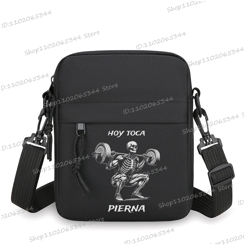 New Men Women Calacas Chidas Gym Skeleton Mobile Phone Bag Funny Skull Small Crossbody Bags Unisex Shoulder Purses and Handbags