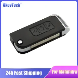 OkeyTech Special for India Replacement Remote Key Shell Case Fob High Quality 3 Buttons Cover For Indian Mahindra Key NO LOGO