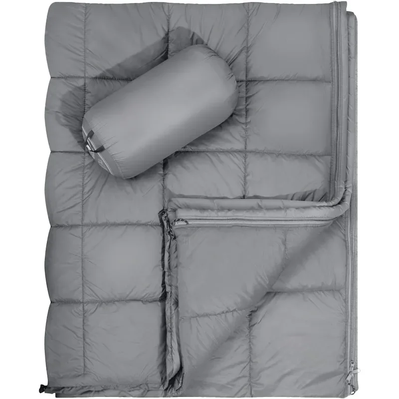 NEW Thinsulate Insulation Puffy Camping Blanket , Queen Size Warm Camping Quilt with Zipper, Waterproof Outdoor Sleeping Bag 4