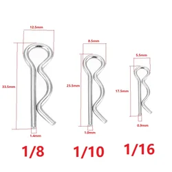 RC 10PCS 02053 Metal Body Clip For 1/8 1/10 1/16 HSP Redcat HPI  On-Road Car Buggy Truck Spare Parts