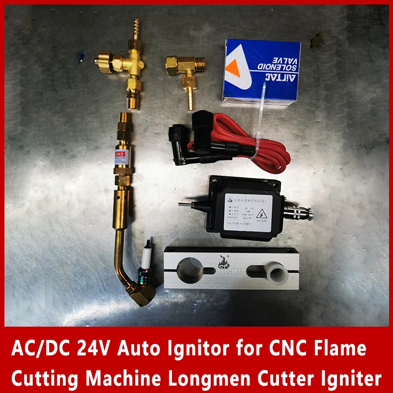 AC/DC 24V Auto Ignitor for CNC Flame Cutting Machine Longmen Cutter Igniter 14-40V Anti-backfire Applicable to Any Gas