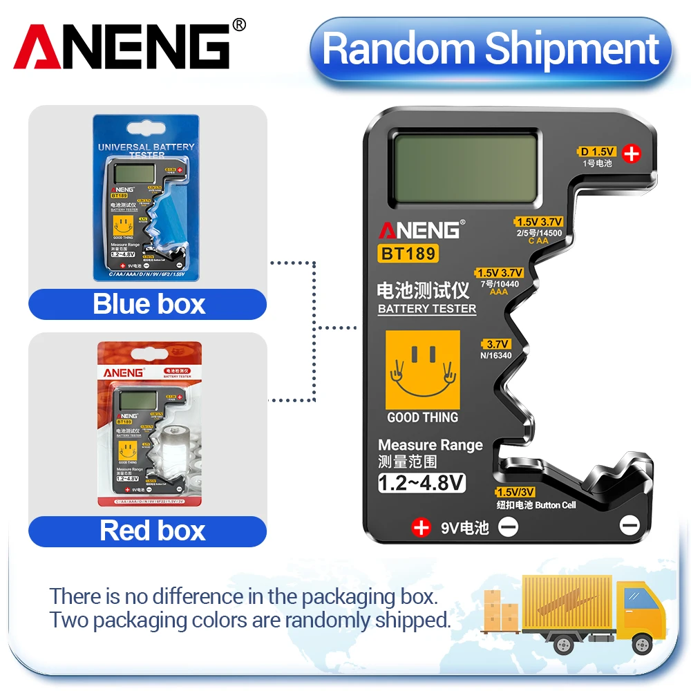 ANENG BT189 Knopfzelle Tester Power Bank Detektoren 9V N D C AA AAA Universal Haushalt LCD Display Batterie tester Werkzeuge – Detail 13