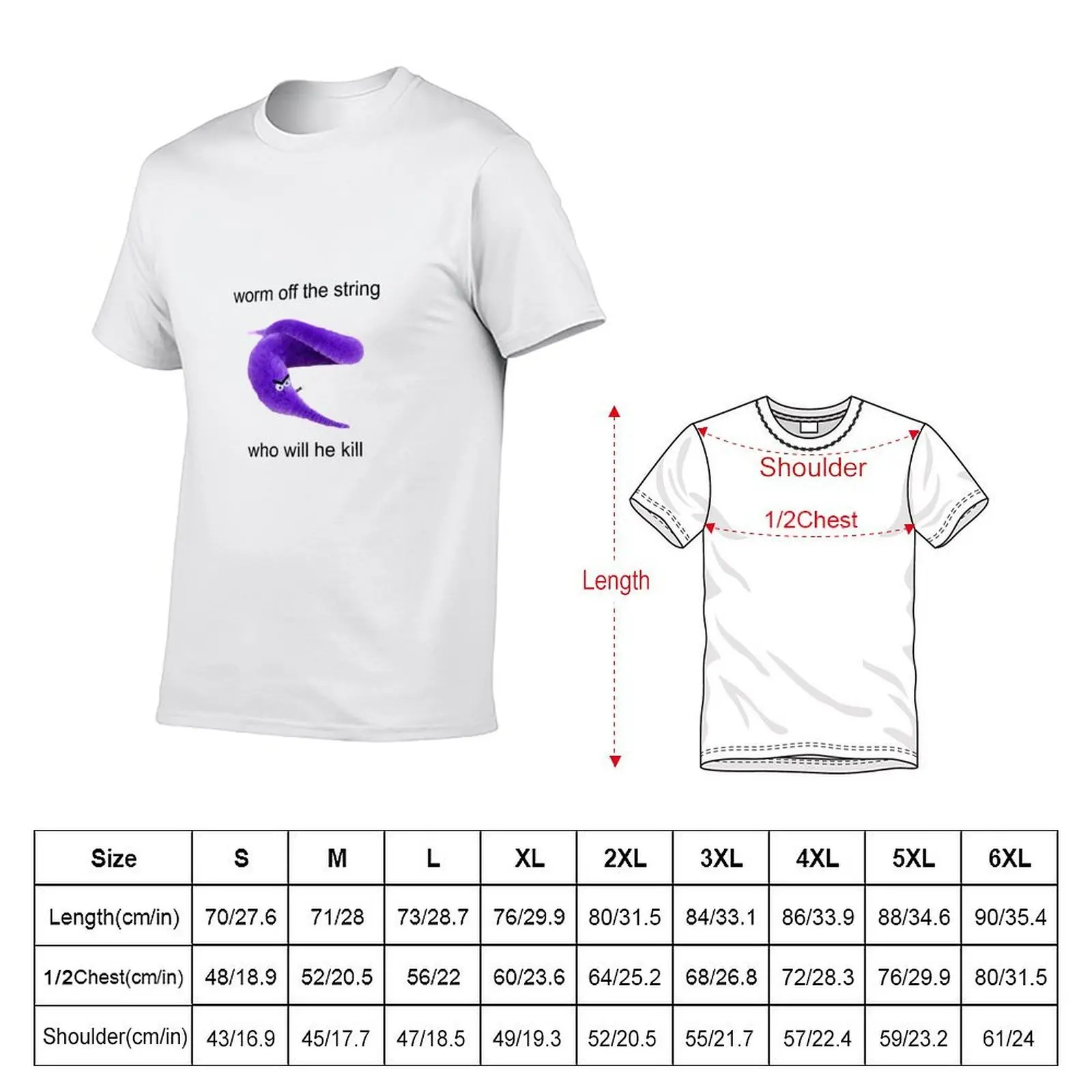 Worm Off The String T-Shirt anime tshirt baggy shirts workout shirts for men