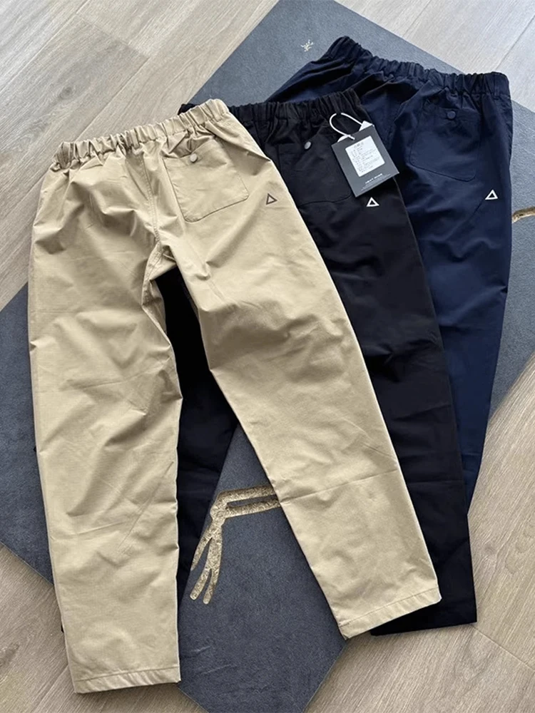 

Khaki Outdoor Soft ell Men's Hiking Pants Qui Dry Sports Casual Trousers American Sle Low Waist Loose Fit Straight Leg