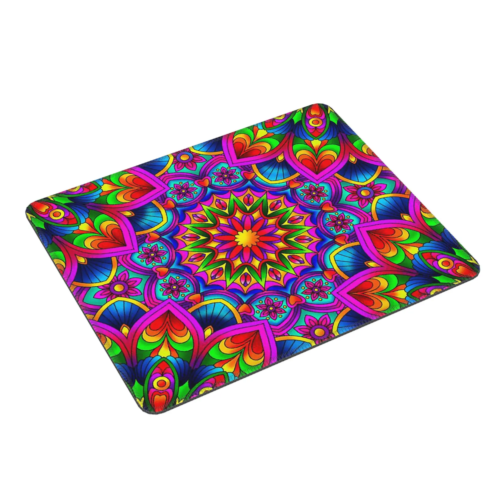 Psychedelic Summer Color Mandala Print Mouse Pad Computer Keyboard Mouse Mat Gamer Laptop Desk Mat Office Accessories Table Mats