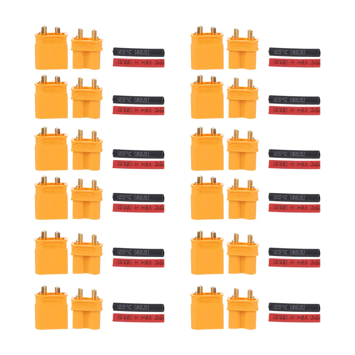 

10Pairs Xt30u Connector Plug for Rc Lipo Connector Plugs Drone Airplane Car Vehicles Power Plug