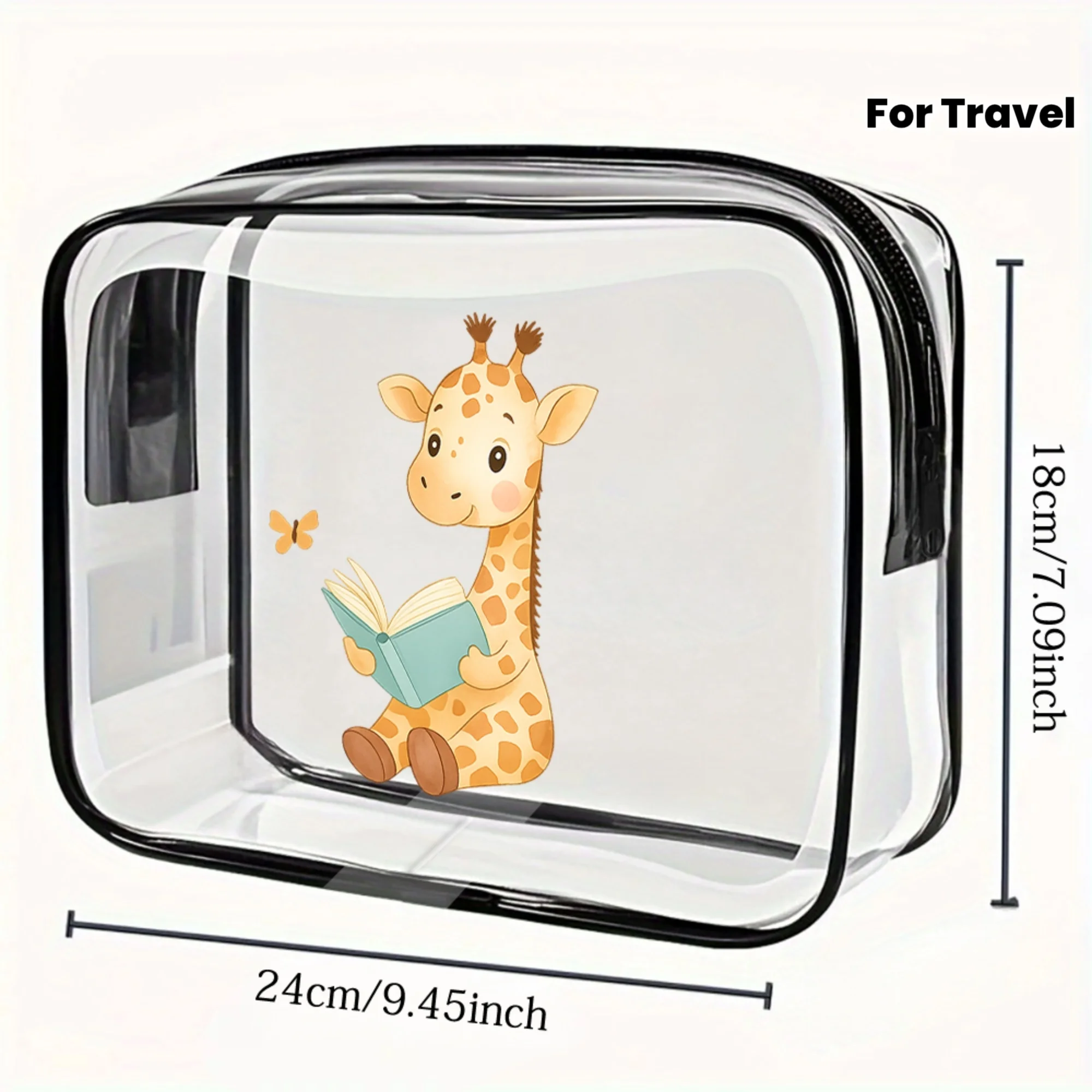 

Clear Cosmetic Bag for Women - Transparent Toiletry Bag for Travel, Ideal as a Makeup Organizer and Cute Gift for Her, Also Grea