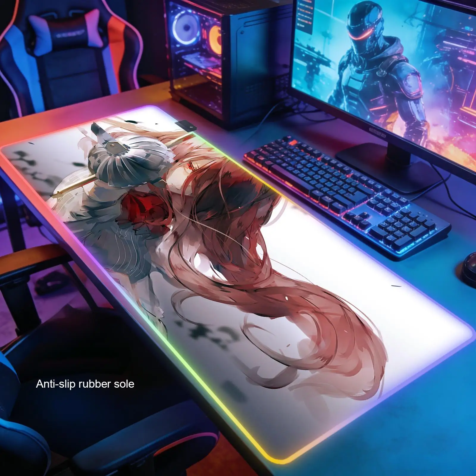 Persona 3 New RGB Computer Home Mousepad XXL Desk Mats Natural Rubber Office Anti Slip Gaming Accessories pad