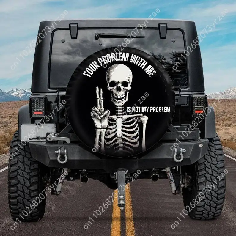 

Funny Skeleton Various Models Spare Car Tire Cover Sand Dust Prevention Protect Wind Rain Tire Cover Sturdy Durable Tire Covers