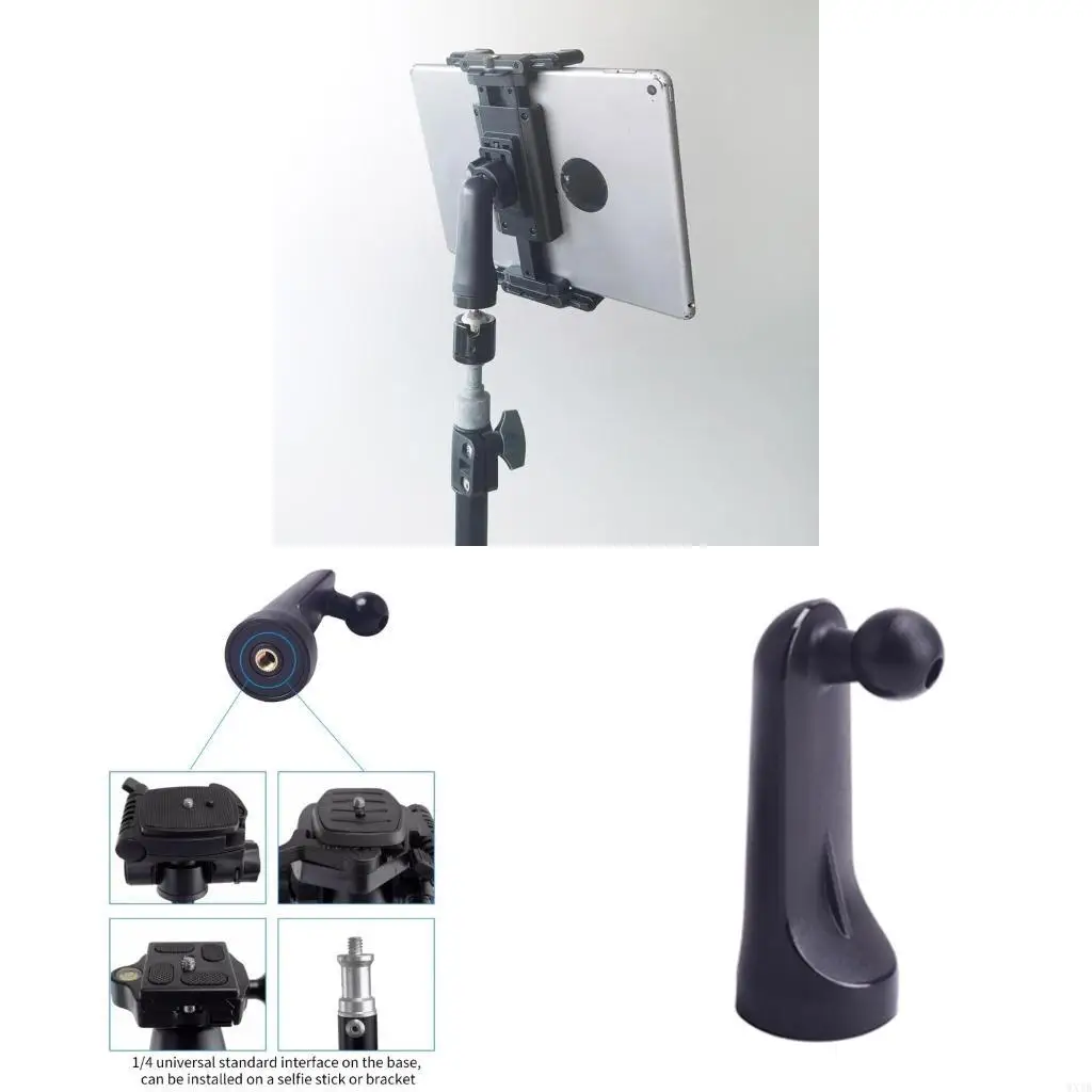 الكرة محول تركيب قابل للتعديل تدوير محول مسامير دوارة ل ترايبود Selfie قبضة حامل الهاتف المحمول حامل قصاصة موصل