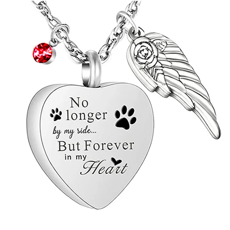 

Heart-shaped Wing Urn Pendant, Mini Pet Urn Necklace, Can Be Used to Place Ashes and Hair, Commemorate Family Members, 1 Pc