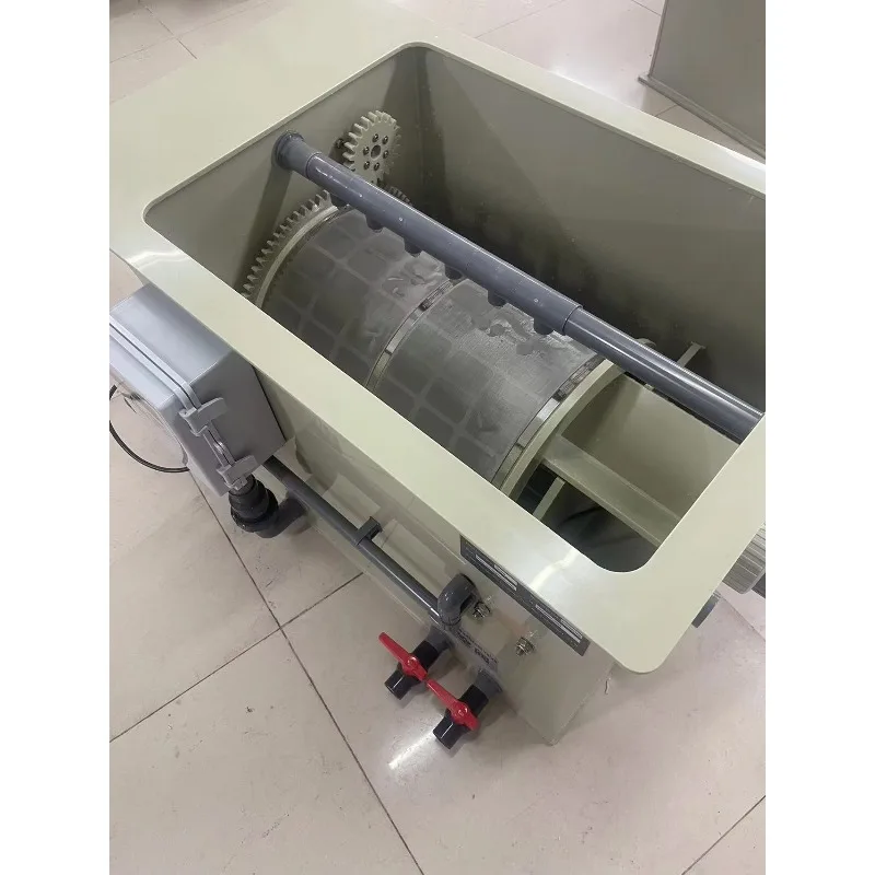 อุปกรณ์กรองน้ำแบบถังหมุนสำหรับการเพาะเลี้ยงสัตว์น้ำและการบำบัดน้ำในฟาร์มปลา ขายดีในปี 2025