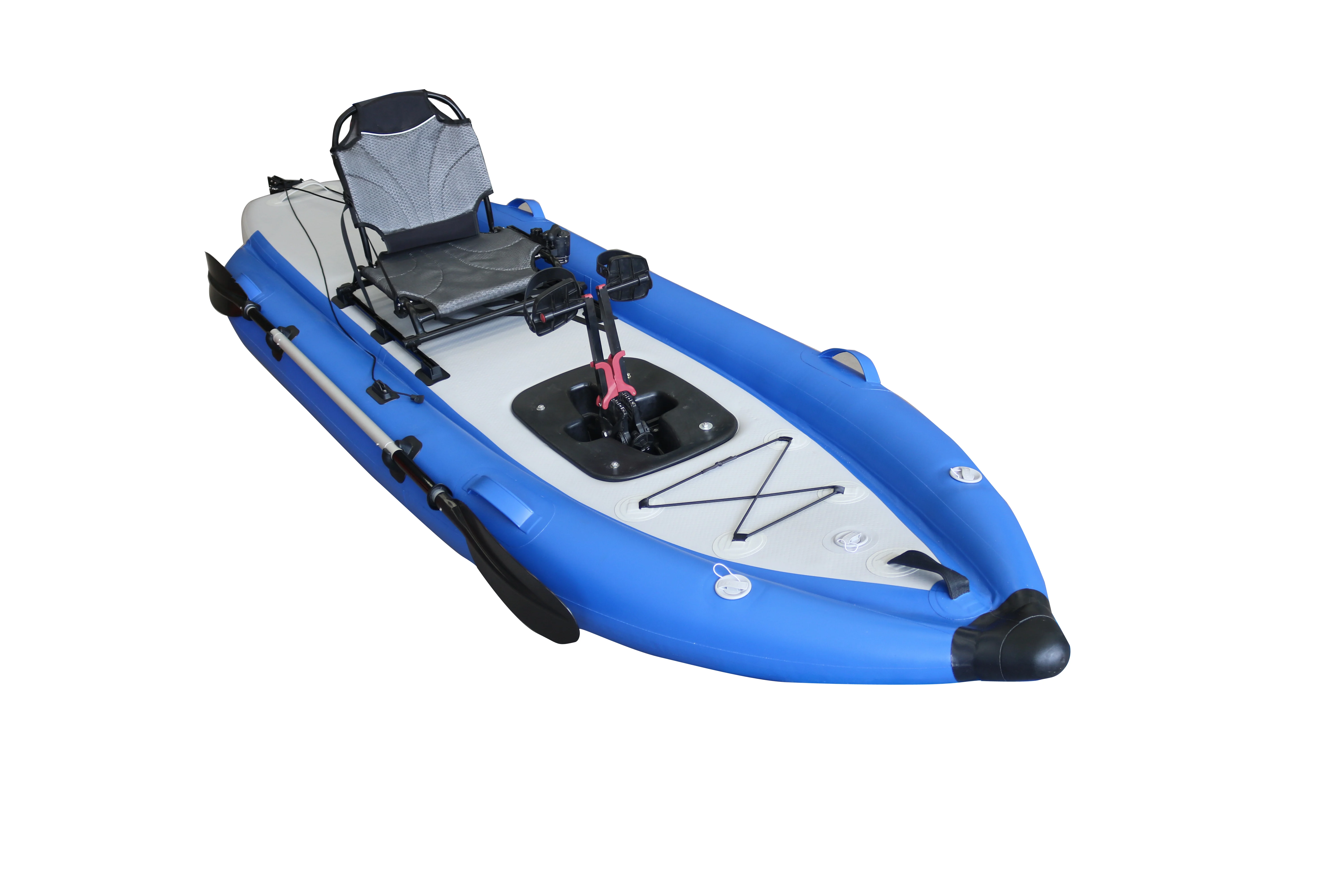 Inflatable Pedal Kayak 1 Person Sit on Top 12 FT New Design High Quality PVC Material with Rudder System for Sale