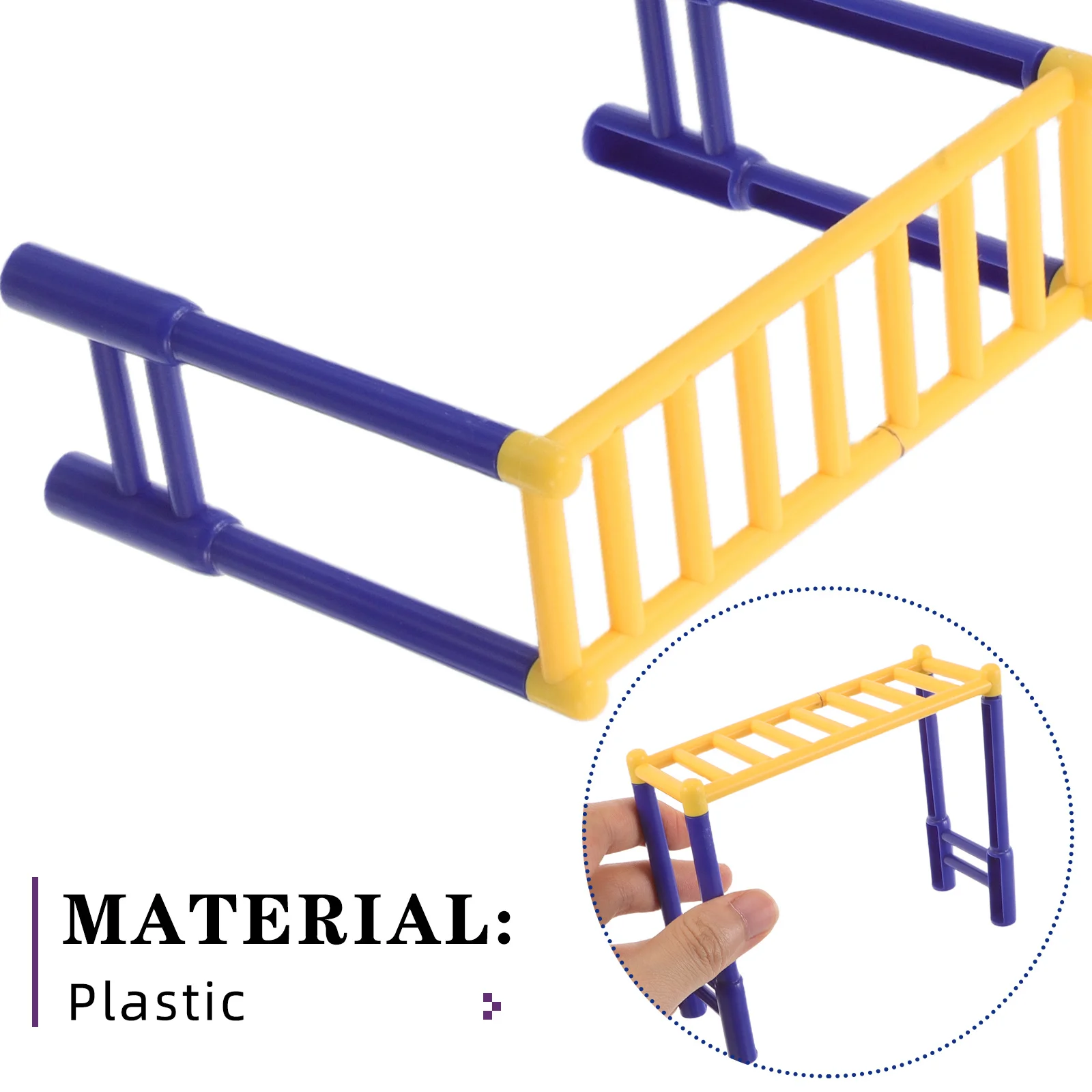 3 pièces d'équipement de sport miniature en plastique pour scènes de maison de poupée, expansion créative et design réaliste