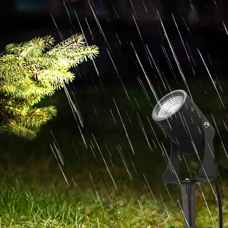 12v Waterproof Ip65 Aluminum 5w 7w 10w Outdoor Pathway Spotlight Lawn Lamp Landscape Spot Light Led Spike Garden Light